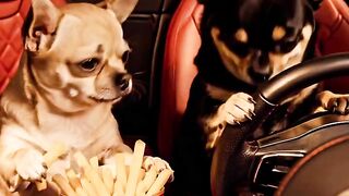 Dogs ride
