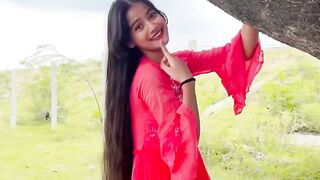 Nice girl song and dance in red dress