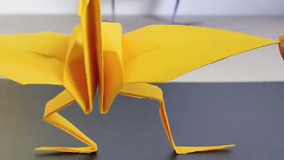 Try folding a dancing bird with just one piece of paper,