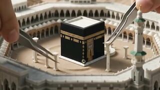 Miniature Mecca Being Built by Hand 🕋✨ | Satisfying AI Animation #Shorts