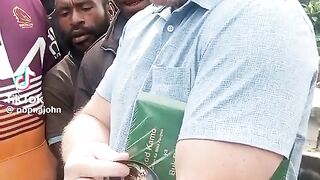 A man talking in Papua New Guinea language
