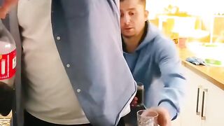 Teasing his dad