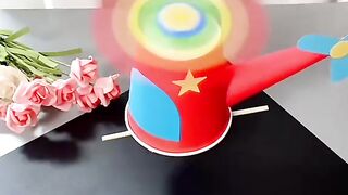 Make a Flying Helicopter From a Coffee Cup — It Actually Flies!