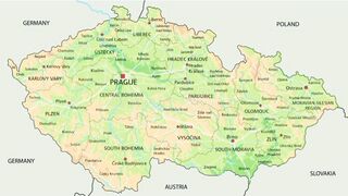 Map of Czech Republic. Czech Republic Map. Peta Republik Ceko