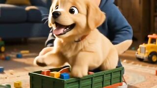 😂 The Puppy Took Over the Toy Tractor! 🚜🐶