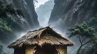 🌧️ Rain Moments | Bamboo House in the Storm