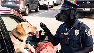 Dog wants to Park his car