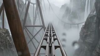 DON’T RIDE THIS ROLLER COASTER! 😱 The Track COLLAPSES During a Tornado | POV 4K