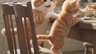 The Never-Ending Spaghetti! 😂 Tuffy Gets Tangled in Noodles! 🐱🤣
