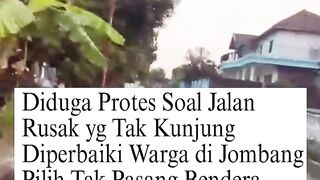 Protes Jalan Rusak? Sebagian Warga di Jombang Belum Pasang Bendera Merah Putih Jelang HUT ke-81 RI 🇮🇩