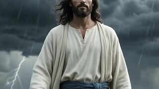 The strom stopped when Jesus appeared