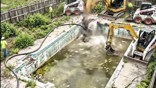 rom a construction site to a private backyard paradise