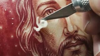 Carving Magic on apple