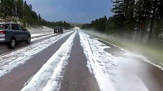 Hailstorm on the road to Sturgis