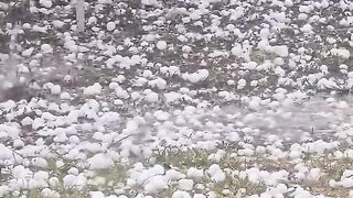 Riding through hail in the Black Hills