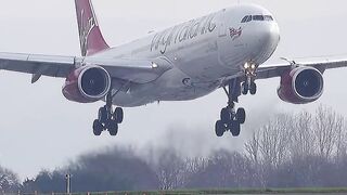 ✈️Airbus A330 Virgin Atlantic Butter Landing
