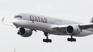 ✈️Airbus A350 Qatar Airways Butter Landing