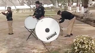 Police band performing
