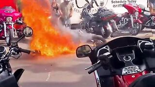 Bike Catches Fire at Muskegon Bike Time