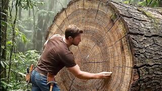 I Built an Amazing House From a Huge Tree Trunk! 🌳🏠