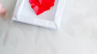 Manualidad de Corazón con Papel Muy Fácil 😍✂️ #shorts #papercraft