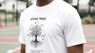 Atoms Computer Science Nature Connection Unisex Cotton T-Shirt.