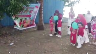 Carrying a balloon