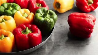 Paprika. Bell pepper. 辣椒. 灯笼椒. 甜椒. ピーマン. Болгарский перец. Болгарський перець. Pimiento morrón.