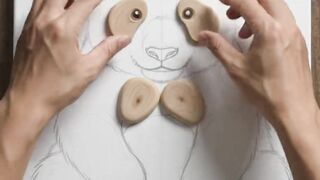 Wooden Panda Handmade Art Idea — Rustic Nature Craft Tutorial