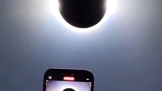 Solar eclipse in the middle of the open sea