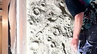 Watch the moon awaken as color flows from the bottom to the top