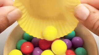 ASMR Color Sorting Wooden Balls | Satisfying Bowl of Wood Marbles & Colorful Cups Reverse