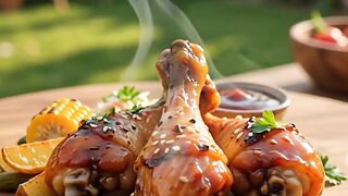 Secret to the PERFECT Sticky Grilled Chicken! 🍗🔥.  #shorts