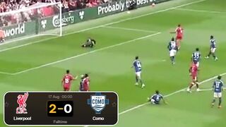 Liverpool menang 2-0 atas Como lewat gol Gakpo  dan Jacquet di Anfield pada 16 Agustus 2026.