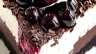 yummy chocolate cherry cheese cake