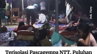 Akses Jalan Tertutup Longsor, Korban Gempa NTT di Kecamatan Reo Krisis Makanan Bergizi!
