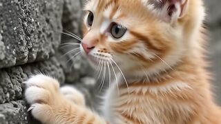 The Kitten Wanted to Join the Chicken Family.