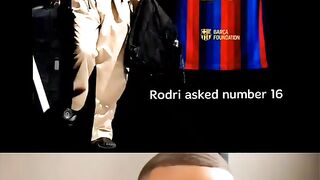 🚨 Rodri Chooses No. 16 at FC Barcelona! 🔵🔴