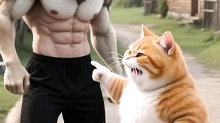 Epic Showdown: Alpha Wolf vs. Chunky Cat! 🥊🐱