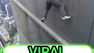very dangerous action, don't imitate it