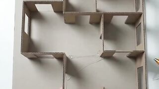 making cardboard luxury house