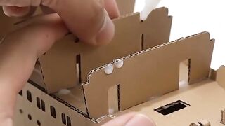 making cardboard Cruise ship