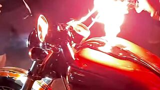 BIKERS PLAYING WITH FIRE