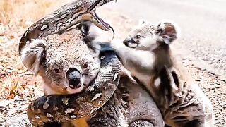 Woman Saves Koala From Giant Python 🐨🐍