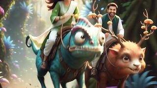 lovely boy and girl in imagination