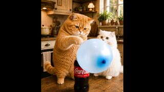 Cat vs Coca-Cola 😂🐱🥤 | This Cat Is Having Too Much Fun!