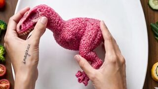 Epic Jurassic Dinosaur Food Art Compilation (Satisfying ASMR Timelapse) AI by Imagirice