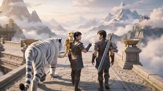 Two Warriors and Their Companions on the Cloud Mountain | Epic Fantasy Adventure