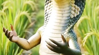 মানুষ সাপকে কামড় দিল viral AI video
