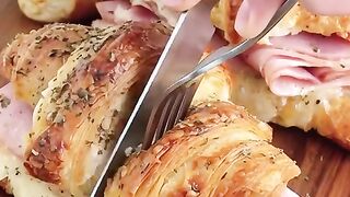 Ham cheese crossiant sandwiches